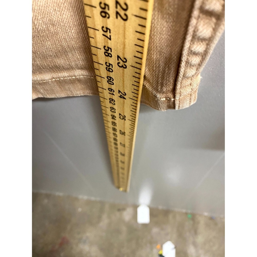 Molly Yeh Pants Womens 2 Brown Cotton Stretch Barrel Leg Flat Front Streetwear - Picture 8 of 12